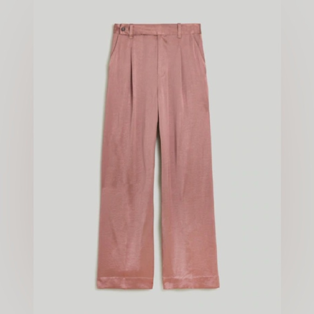 Madewell Harlow Wide Leg Pant in Satin